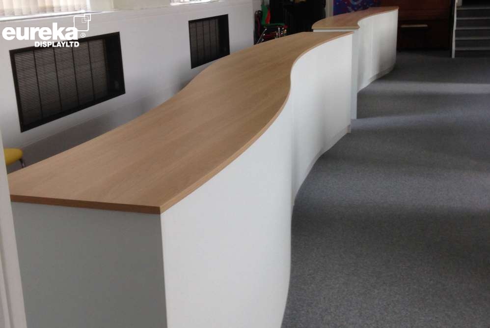 Slick product tables which have been made by Eureka Display