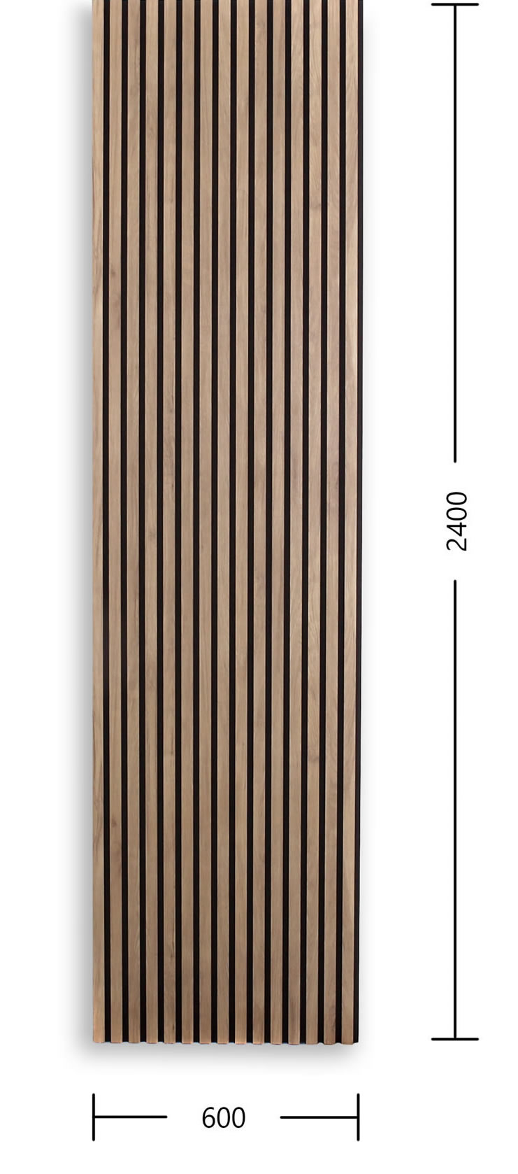 Decorative Slatwall example size